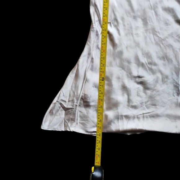 NWT Selfie Leslie Satin Slip Dress XL Cowl Neckline Thigh Slit White Bridal Form - Picture 4 of 5